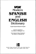 Vox Modern Spanish And English Dictionary
