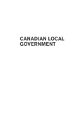 Canadian Local Government 2e