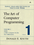 The Art Of Computer Programming, Volume 1, Fascicle 1