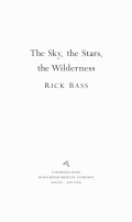The Sky, The Stars, The Wilderness