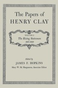 The Papers Of Henry Clay: The Rising Statesman 1815--1820