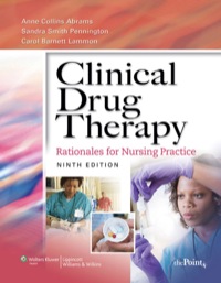 CLINICAL DRUG THERAPY RATIONALES FOR NURSING PRACTICE