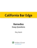 California Bar Edge: California Remedies Essay Questions For The Bar Exam