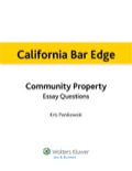 California Bar Edge: California Community Property Essay Questions For The Bar Exam
