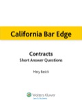 California Bar Edge: California Contracts Short Answer Questions For The Bar Exam