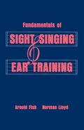 Fundamentals Of Sight Singing And Ear Training