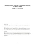 Database Administration - Simple Steps To Win, Insights And Opportunities For Maxing Out Success