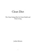 Clean Diet: The Clean Eating Diet For Great Health And Clean Living