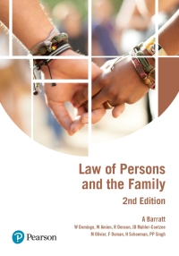 LAW OF PERSONS AND THE FAMILY