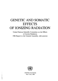 Genetic And Somatic Effects Of Ionizing Radiation United Nations