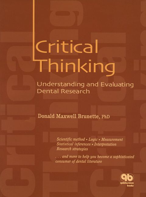 Cover image for book Critical Thinking: Understanding and Evaluating Dental Research