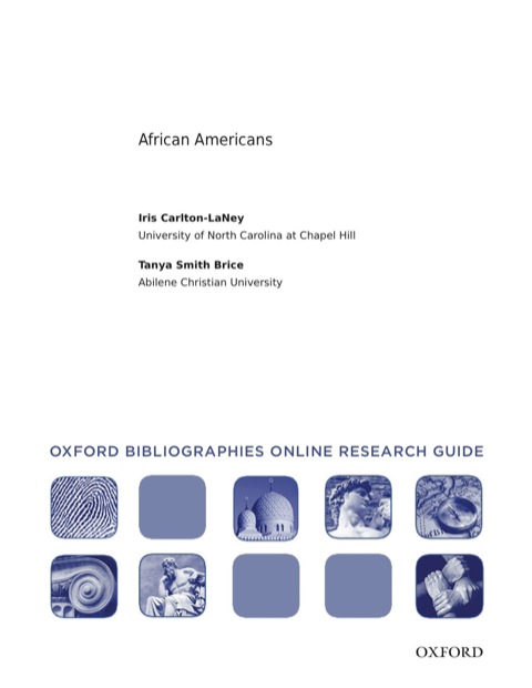 Cover image for book African Americans: Oxford Bibliographies Online Research Guide