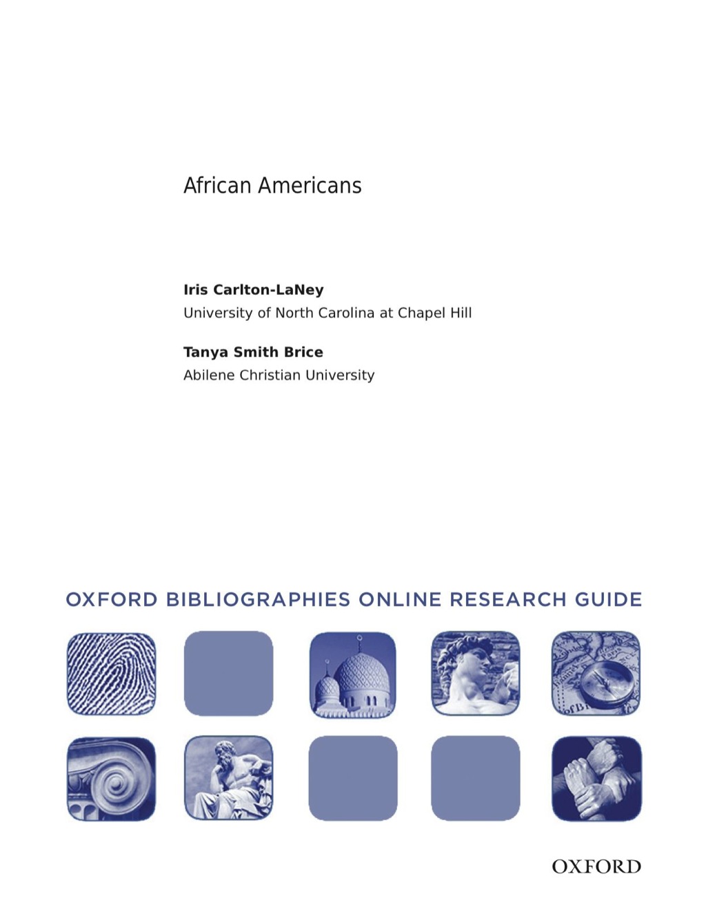 Page Fidelity African Americans: Oxford Bibliographies Online Research Guide; $7.76