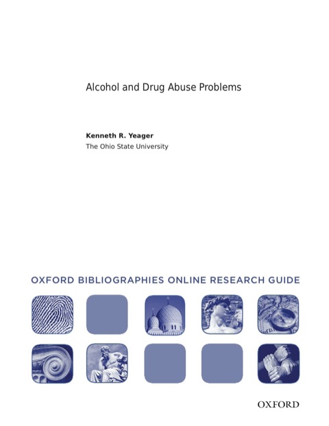 Cover image for book Alcohol and Drug Abuse Problems: Oxford Bibliographies Online Research Guide
