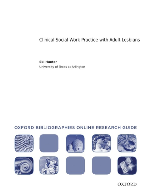 Cover image for book Clinical Social Work Practice with Adult Lesbians: Oxford Bibliographies Online Research Guide