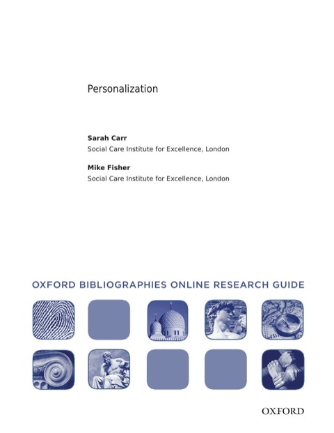 Cover image for book Personalization: Oxford Bibliographies Online Research Guide