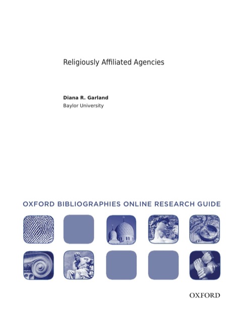 Cover image for book Religiously Affiliated Agencies: Oxford Bibliographies Online Research Guide