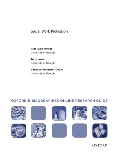 Cover image for book Social Work Profession: Oxford Bibliographies Online Research Guide