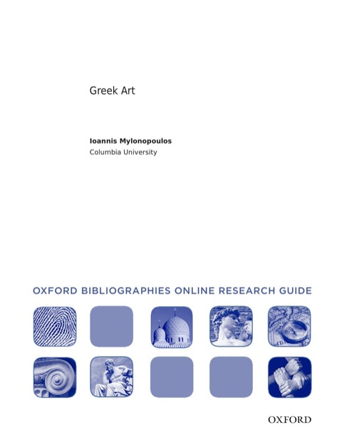 Cover image for book Greek Art: Oxford Bibliographies Online Research Guide