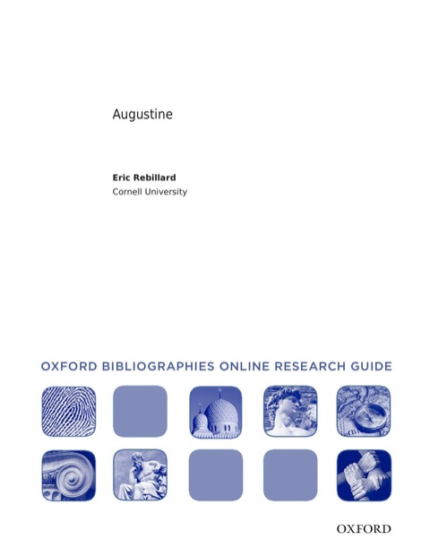 Cover image for book Augustine: Oxford Bibliographies Online Research Guide
