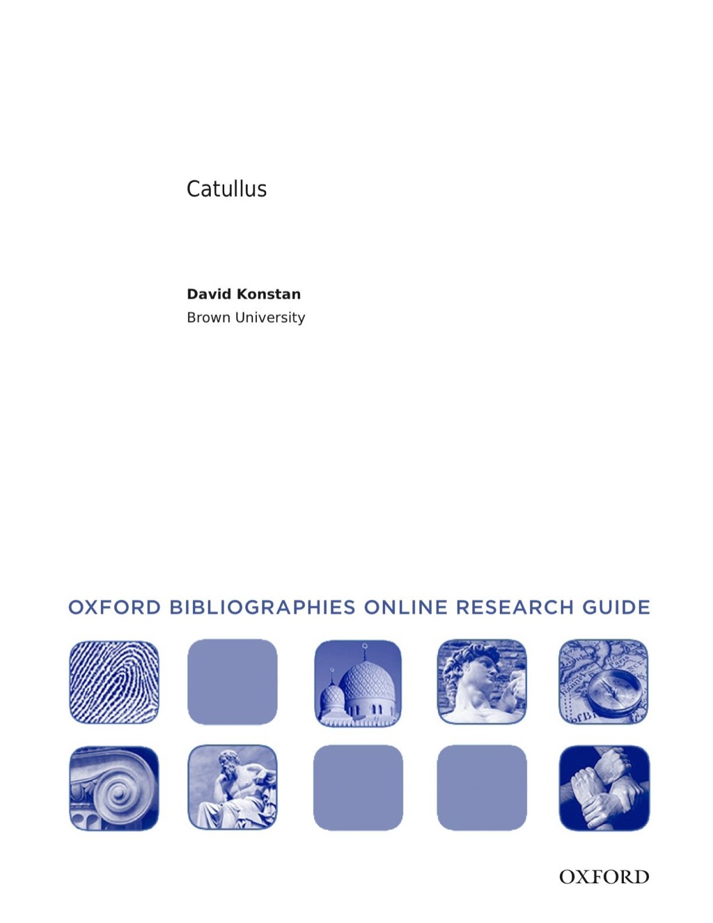 Page Fidelity Catullus: Oxford Bibliographies Online Research Guide; $11.09