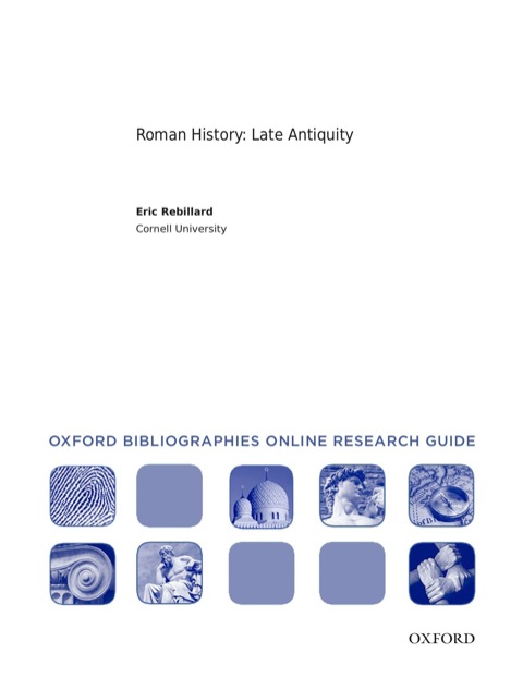 Cover image for book Roman History: Late Antiquity: Oxford Bibliographies Online Research Guide