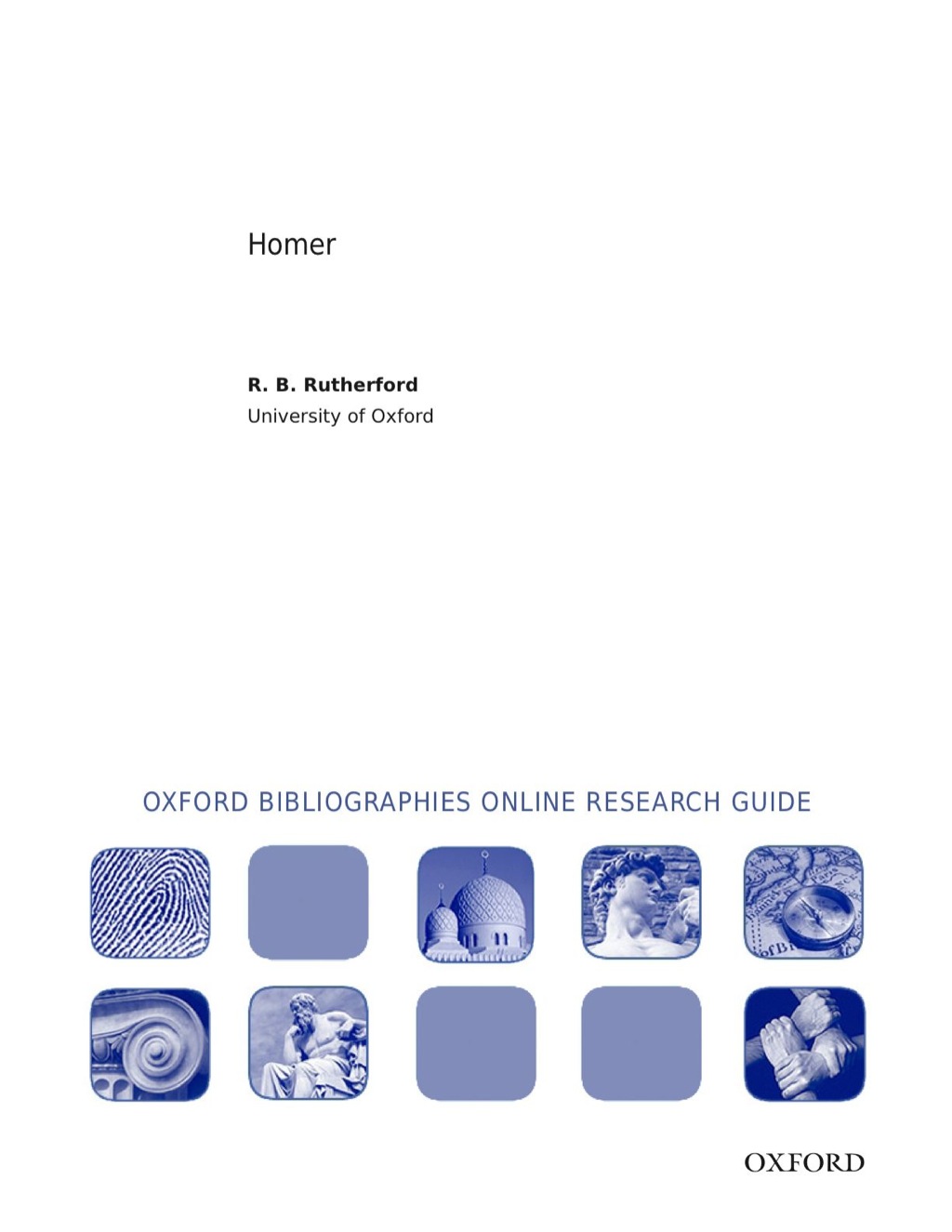 Page Fidelity Homer: Oxford Bibliographies Online Research Guide; $11.09