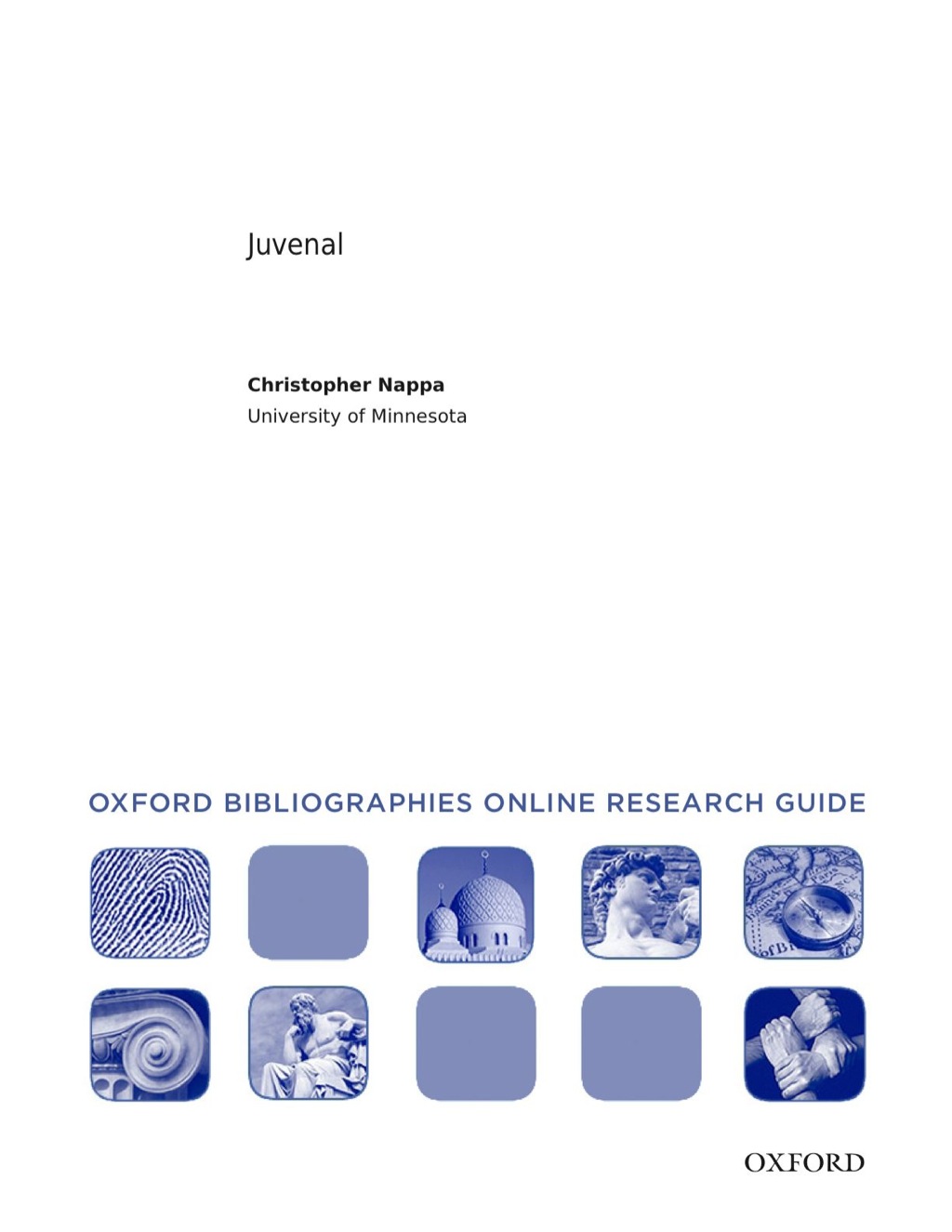 Page Fidelity Juvenal: Oxford Bibliographies Online Research Guide; $11.09