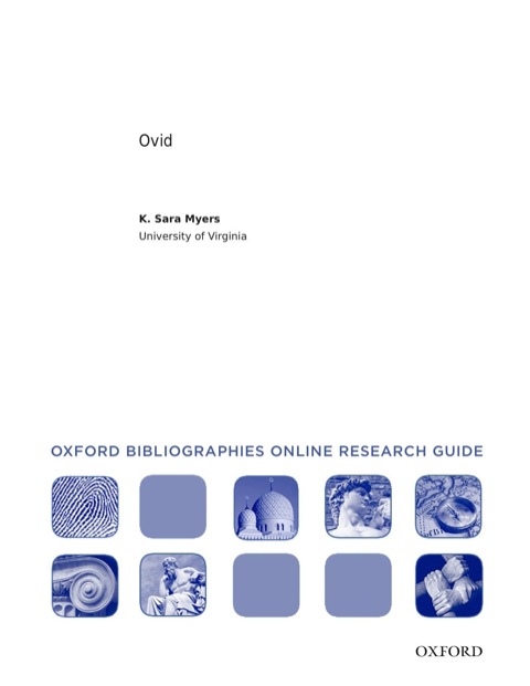 Cover image for book Ovid: Oxford Bibliographies Online Research Guide