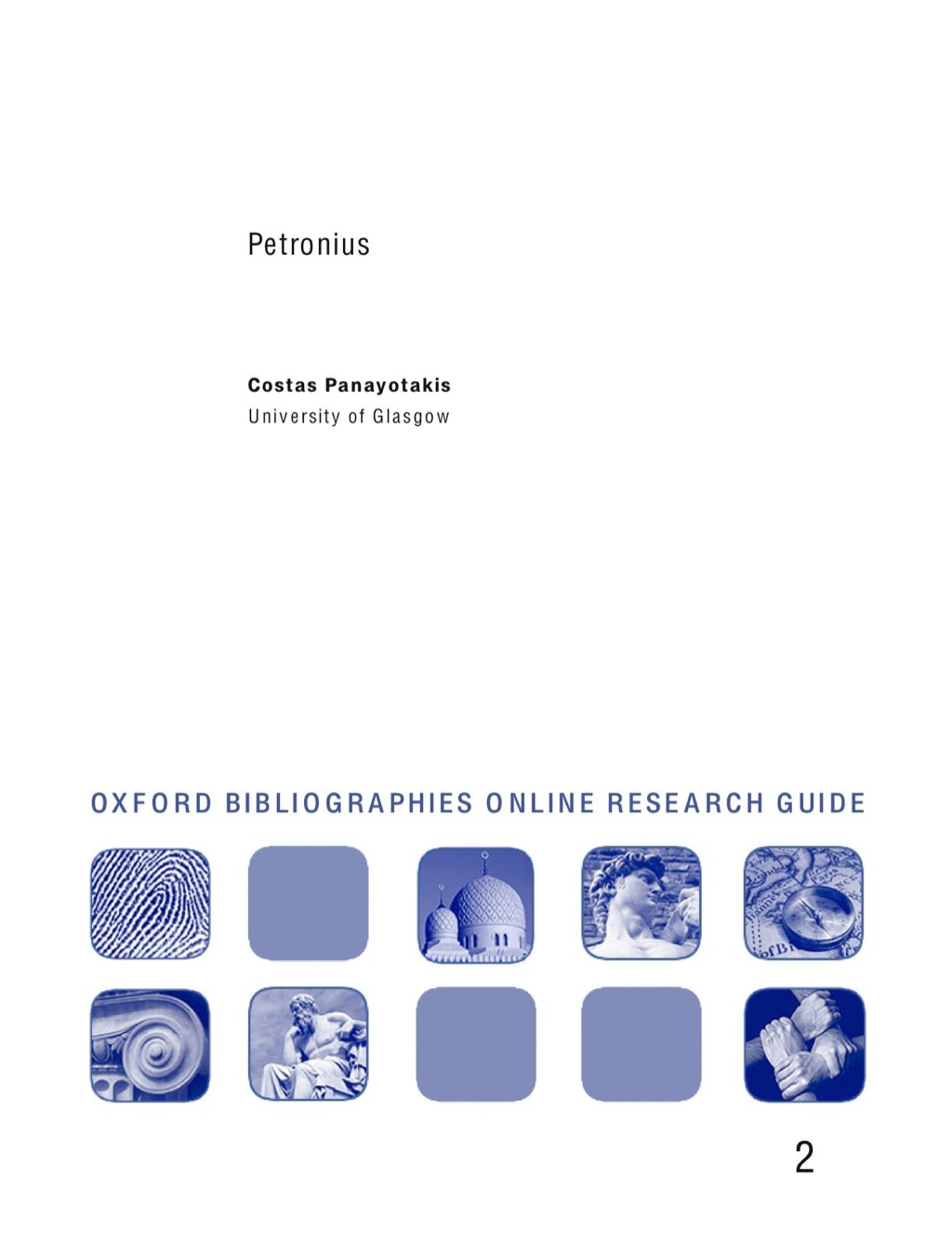Page Fidelity Petronius: Oxford Bibliographies Online Research Guide; $7.76