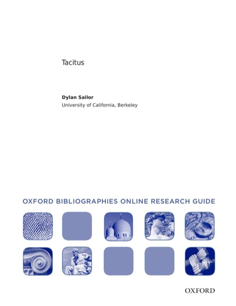 Cover image for book Tacitus: Oxford Bibliographies Online Research Guide
