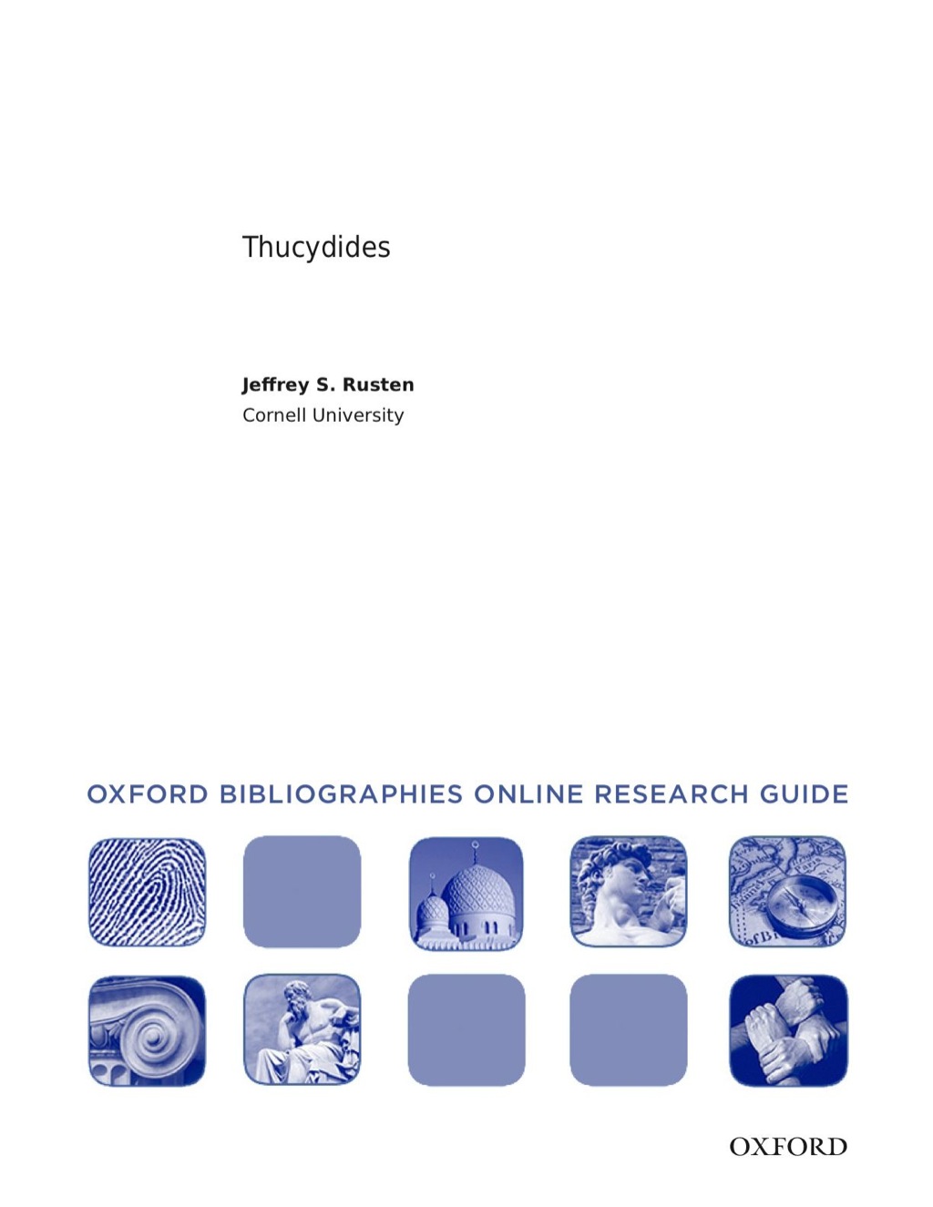 Page Fidelity Thucydides: Oxford Bibliographies Online Research Guide; $11.09