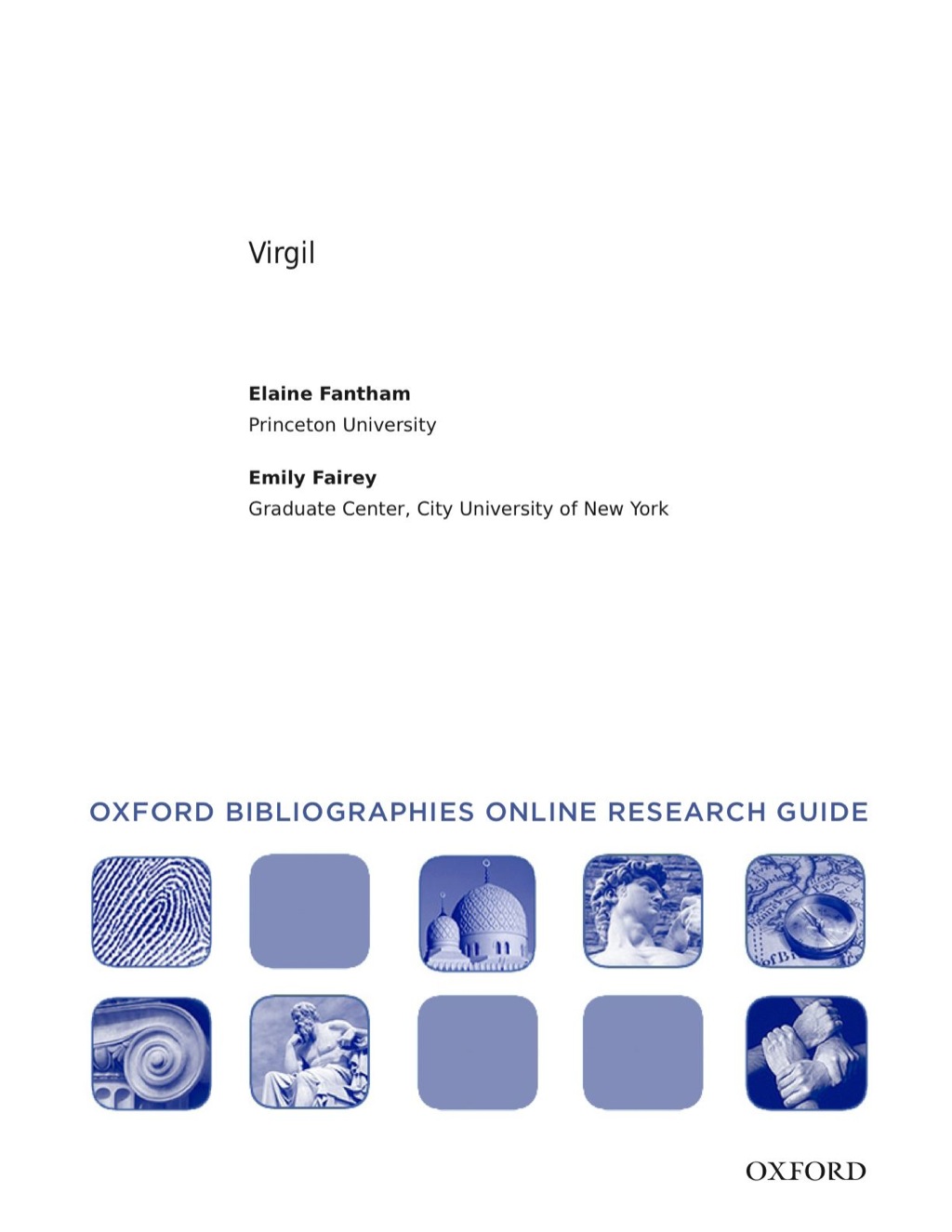 Page Fidelity Virgil: Oxford Bibliographies Online Research Guide; $7.76