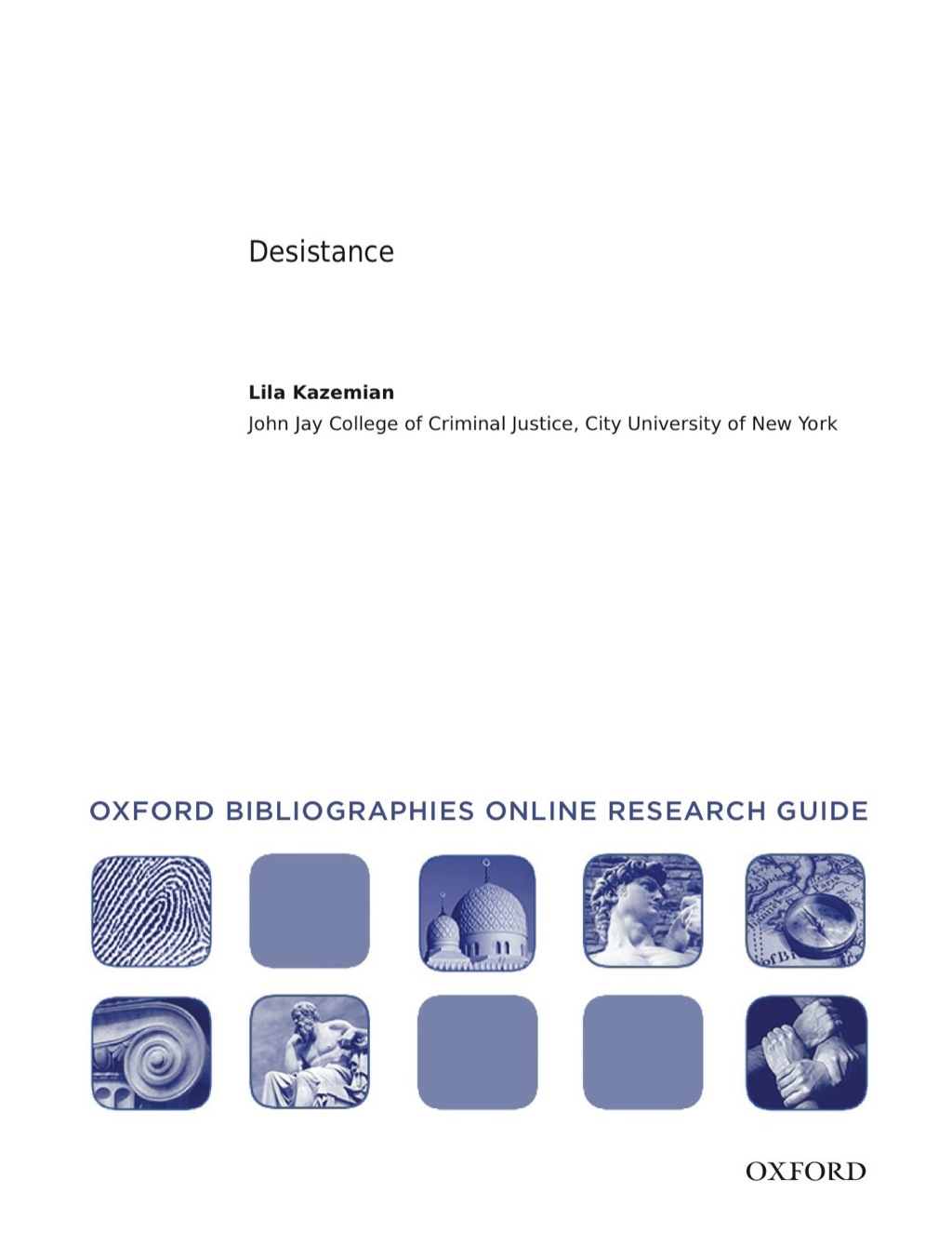 Page Fidelity Desistance: Oxford Bibliographies Online Research Guide; $7.76