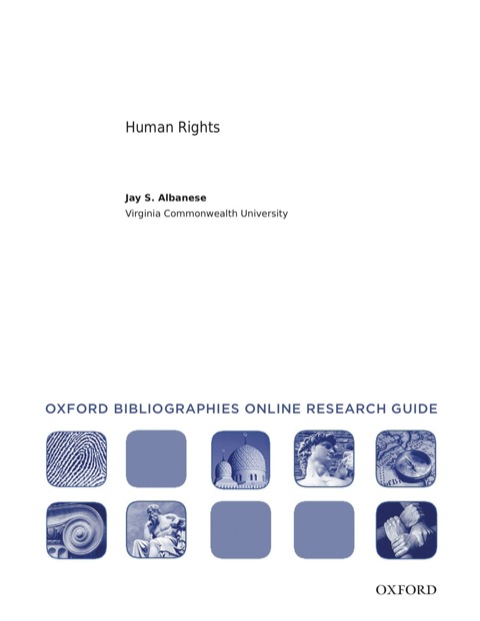 Cover image for book Human Rights: Oxford Bibliographies Online Research Guide