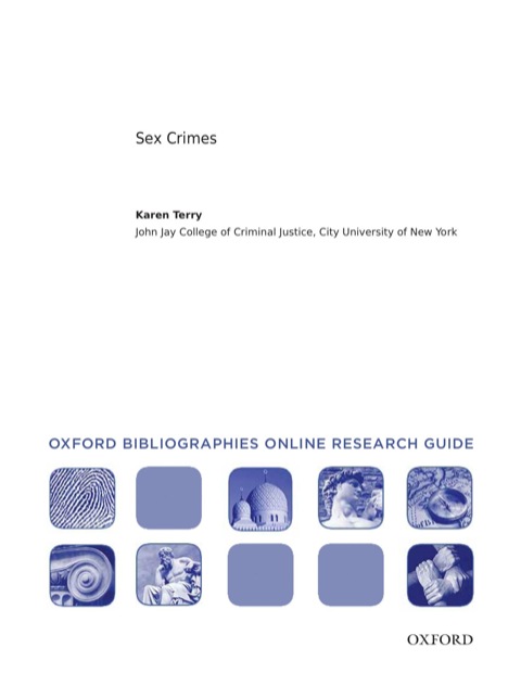 Cover image for book Sex Crimes: Oxford Bibliographies Online Research Guide