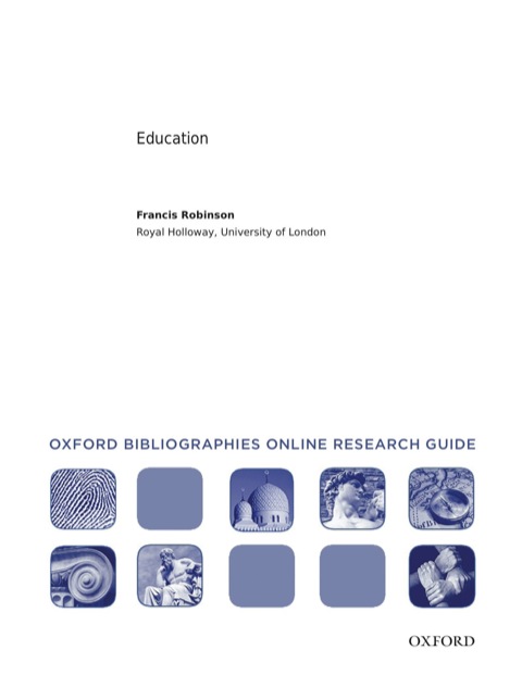 Cover image for book Education: Oxford Bibliographies Online Research Guide