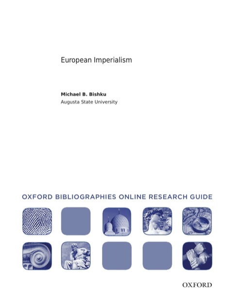 Cover image for book European Imperialism: Oxford Bibliographies Online Research Guide