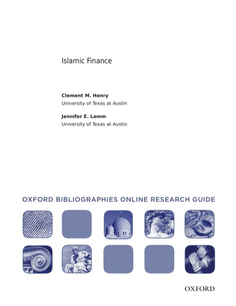 Cover image for book Islamic Finance: Oxford Bibliographies Online Research Guide