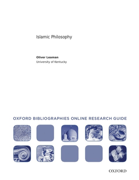 Cover image for book Islamic Philosophy: Oxford Bibliographies Online Research Guide