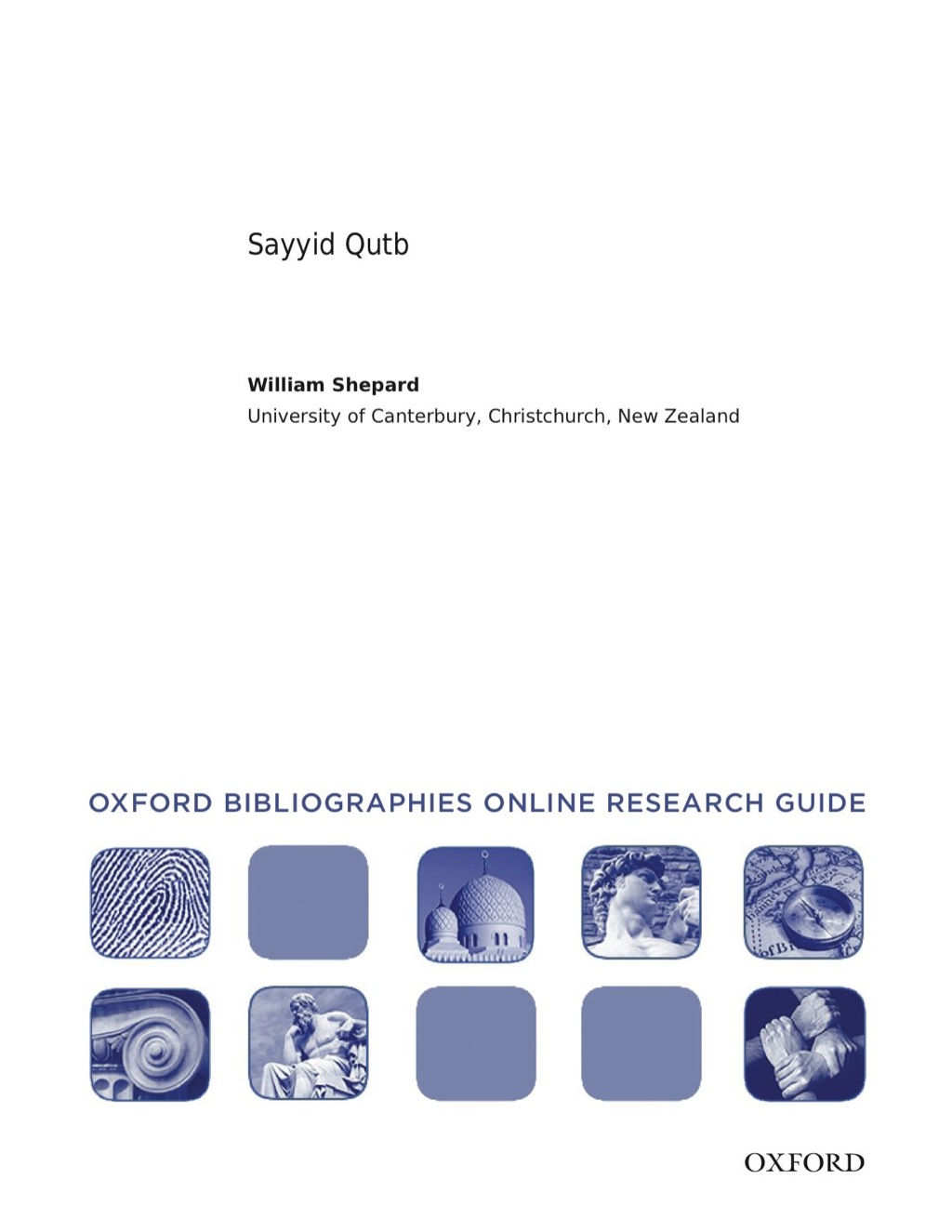 Page Fidelity Sayyid Qutb: Oxford Bibliographies Online Research Guide; $7.76