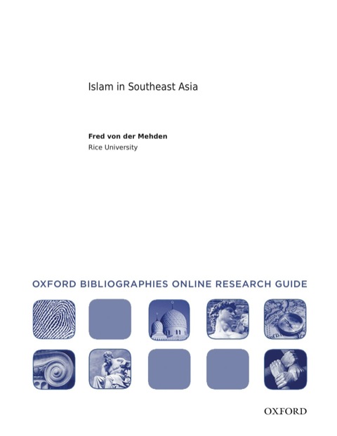 Cover image for book Islam in Southeast Asia: Oxford Bibliographies Online Research Guide