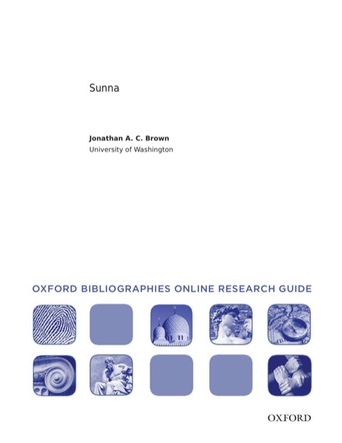 Cover image for book Sunna: Oxford Bibliographies Online Research Guide