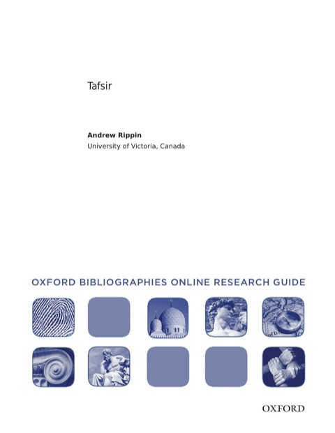 Cover image for book Tafsir: Oxford Bibliographies Online Research Guide
