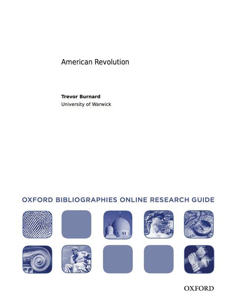 Cover image for book American Revolution: Oxford Bibliographies Online Research Guide