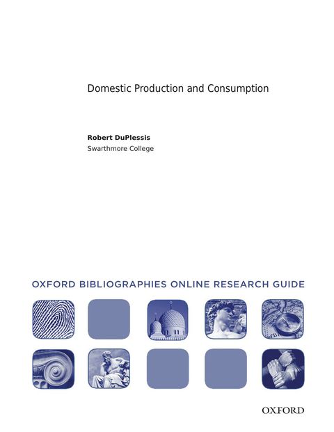 Cover image for book Domestic Production and Consumption: Oxford Bibliographies Online Research Guide