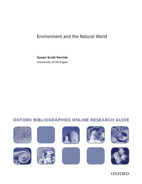 Cover image for book Environment and the Natural World: Oxford Bibliographies Online Research Guide