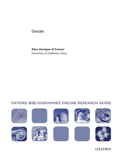 Cover image for book Gender: Oxford Bibliographies Online Research Guide