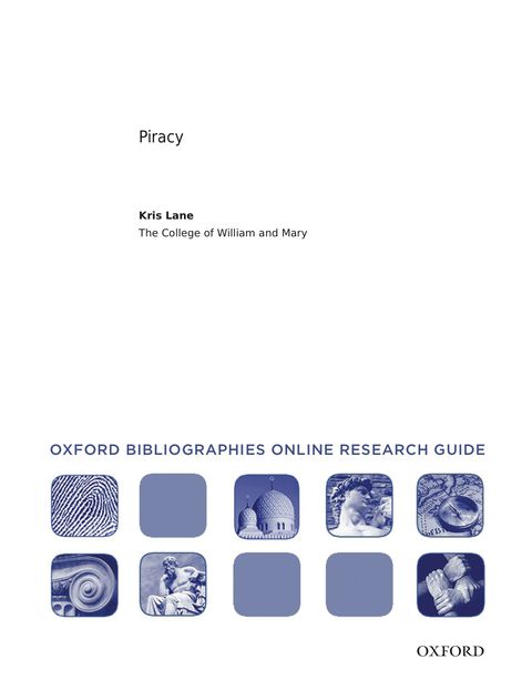 Cover image for book Piracy: Oxford Bibliographies Online Research Guide