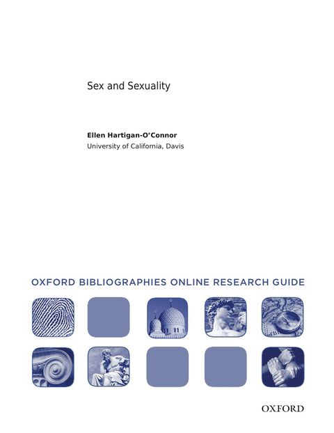 Cover image for book Sex and Sexuality: Oxford Bibliographies Online Research Guide